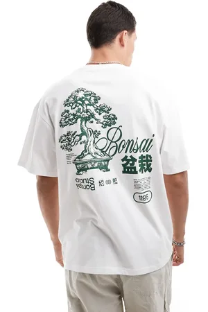JACK & JONES Oversized t-shirt with bonsai backprint in