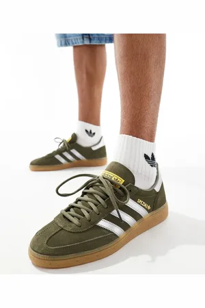 adidas Gum sole Handball Spezial trainers in olive and silver