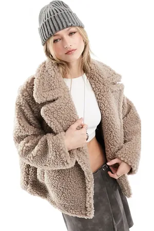 UGG Gertrude teddy coat in stone