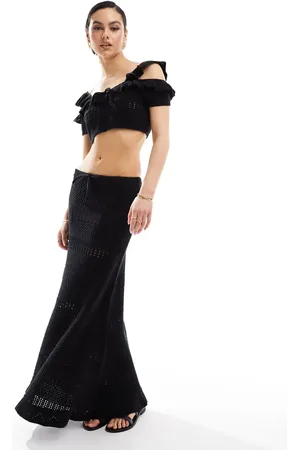 ASOS Knitted stitch midi skirt in co-ord
