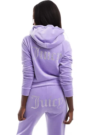 Juicy Couture Velour zip through hoodie co-ord in lilac