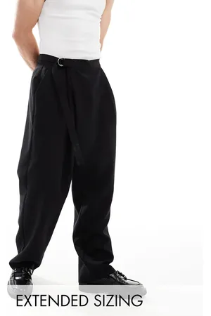 ASOS Smart wide leg trousers with crossover side belt in