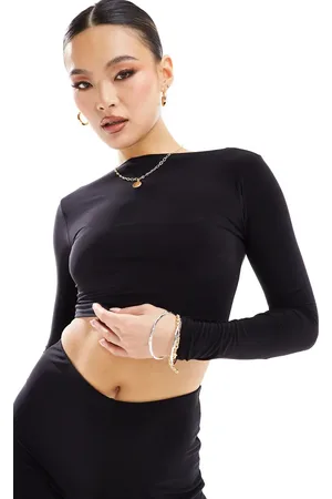Kaiia Slinky long sleeve low back top in