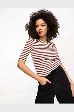 In wear InWear Dagna striped jersey t-shirt in black and white