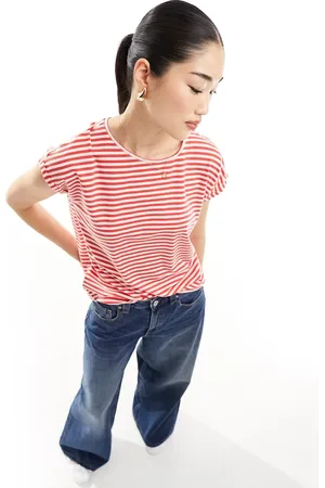 VERO MODA Oversized t-shirt in and white stripe