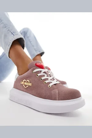 Moschino Logo trainers in dark