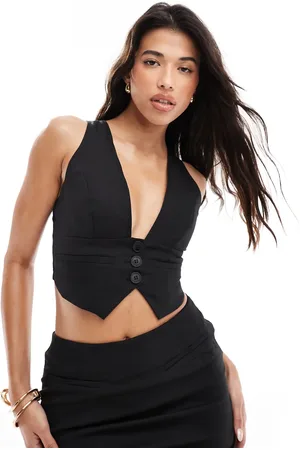 Kaiia Cropped waistcoat co-ord in
