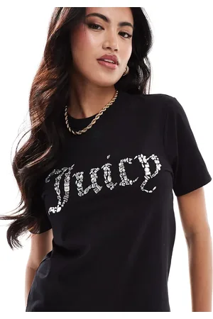 Juicy Couture Diamante logo girlfriend t-shirt in