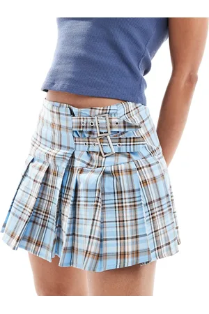 Glamorous Mini pleated kilt skirt in tartan check