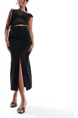 New Look Formal split front midi skirt in