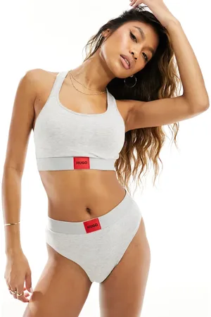 HUGO BOSS HUGO Bodywear sporty ribbed bralette in with logo print