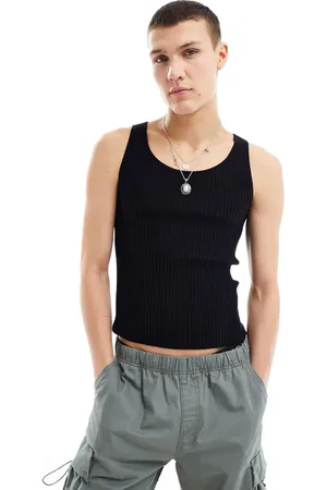 COLLUSION Ribbed knitted vest in