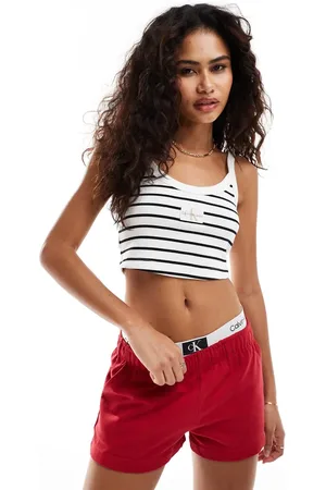 Calvin Klein Rib bralette top in stripe