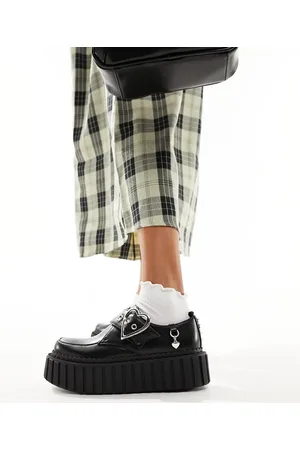 Lamoda Claim It creepers with heart buckle in