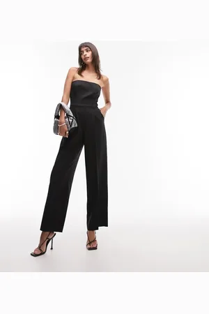 Topshop Tailored bandeau jumpsuit in