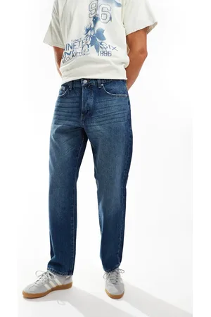 Only & Sons Edge straight fit jeans in mid wash