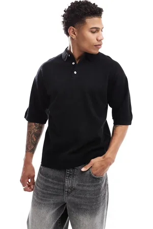 JACK & JONES Oversized knitted polo in