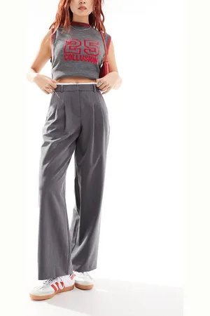 Miss Selfridge Boxer waistband wide leg trouser in