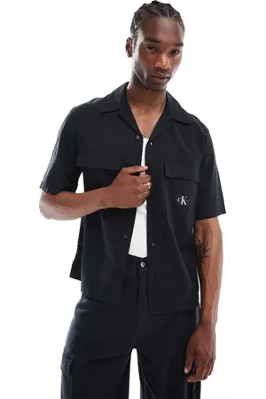 Calvin Klein Seersucker short sleeve shirt in