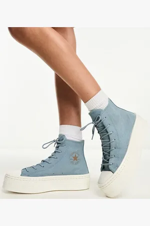 Converse Chuck Taylor All Star Modern Lift Hi suede trainers in - MBLUE