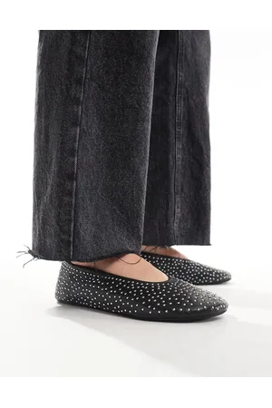 ASOS Lustre premium leather studded ballet in
