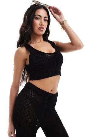The Couture Club Co-ord cropped knitted vest in