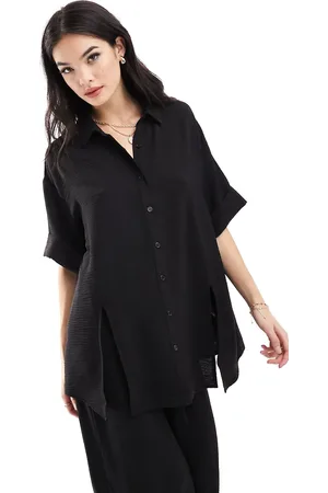 The Frolic Vanora relaxed split detail beach shirt co-ord in