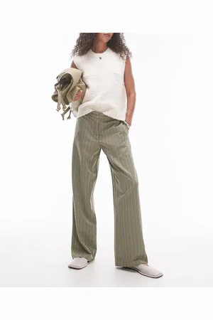Topshop Low slung stripe trouser in