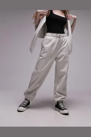 Topshop Oversized cuffed jogger in ecru