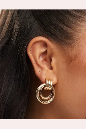 DesignB London Door knocker stud earrings in