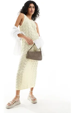 SELECTED Femme maxi crochet dress in
