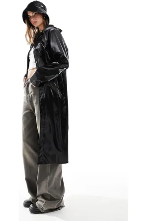 Rains 18360 waterproof longer jacket in shiny exclusive to asos