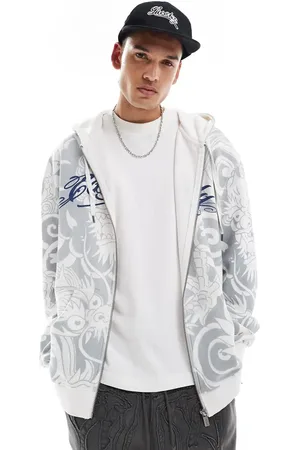 ED HARDY Y2K shadow graphic zip hoodie