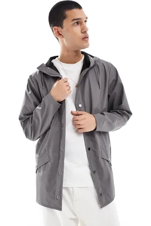 Rains 12010 waterproof short hooded jacket in