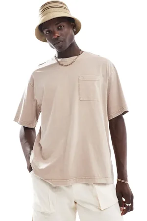 Only & Sons Super oversized t-shirt in washed beige