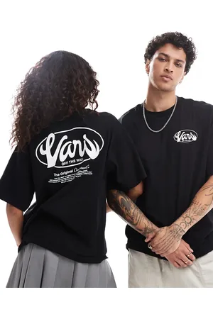 Vans Global line short sleeve back print t-shirt in black and white