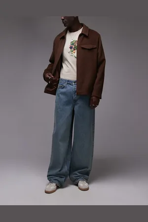 Topman Baggy jeans in vintage mid wash