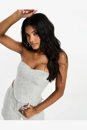 Simmi London Simmi boucle corset top co-ord in