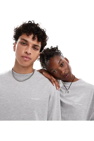 COLLUSION Unisex long sleeve logo t-shirt in marl