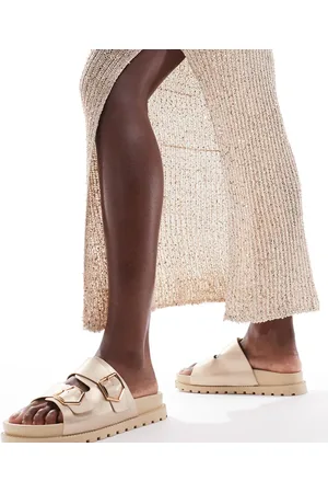 London Rebel Double strap footbed sandals in
