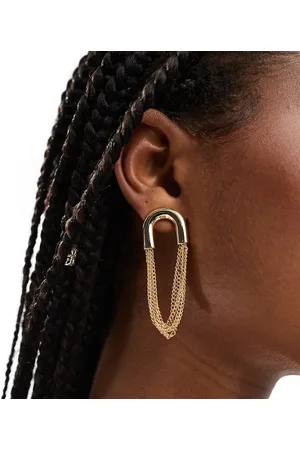 8 Other Reasons Chain loop earrings in plated
