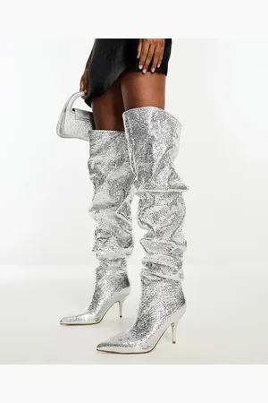 AZALEA WANG Seira ruched over the knee boot in