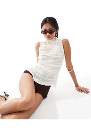 Ghospell Ruched top in cream