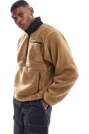 The North Face Extreme Pile 1/4 zip fleece jacket in brown