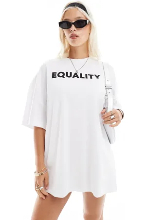 Noisy May Oversize t-shirt dress with slogan in