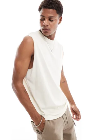 Only & Sons Oversized vest in off