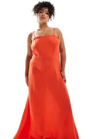 ONLY Strappy linen maxi dress in