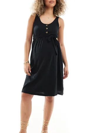 Mama;licious Mamalicious Maternity 2 function nursing button through mini sundress in