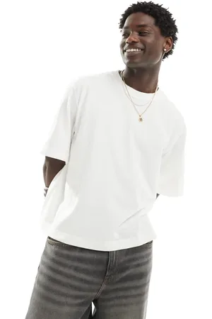 Abercrombie & Fitch Premium heavyweight cropped t-shirt in