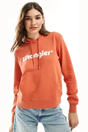 Wrangler Logo front hoodie in burnt